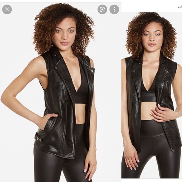 MinkPink vegan leather biker vest - Picture 2 of 8